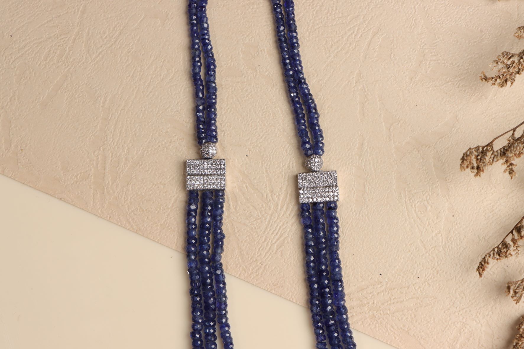 Three Stranded Blue and White Paper Bead Necklace - Sister2Sister  International Outreach Ministry, Inc