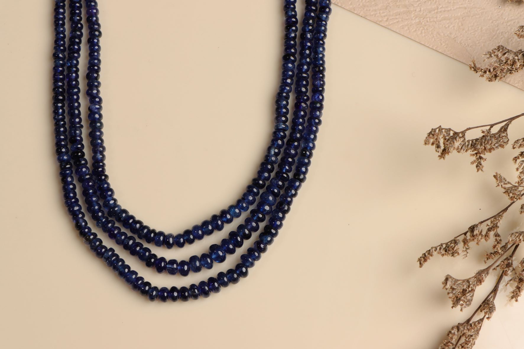 Periwinkle Blue Seed Bead Necklace, Thin 1.5mm Single Strand – Kathy  Bankston