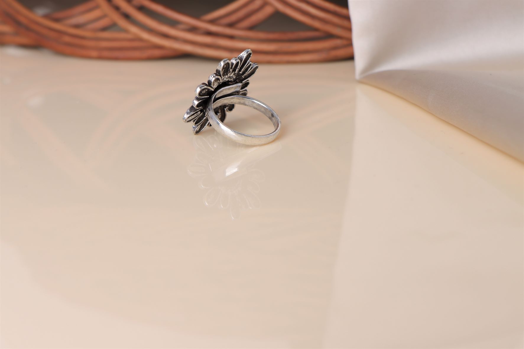 Buy Teejh Cinthiya Silver Oxidized Ring Online At Best Price @ Tata CLiQ